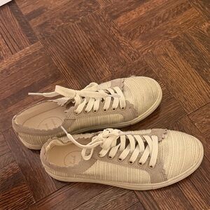 Women's Jack Rogers Cream and Tan Casual Sneakers size 7.5